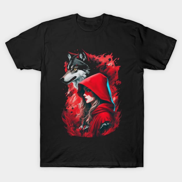 Red and the Wolf T-Shirt by Terror-Fi